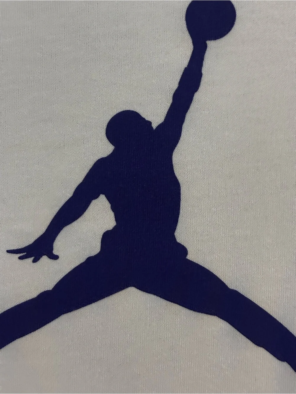 Jordan Men's White Long-Sleeve Shirt with Blue Jumpman